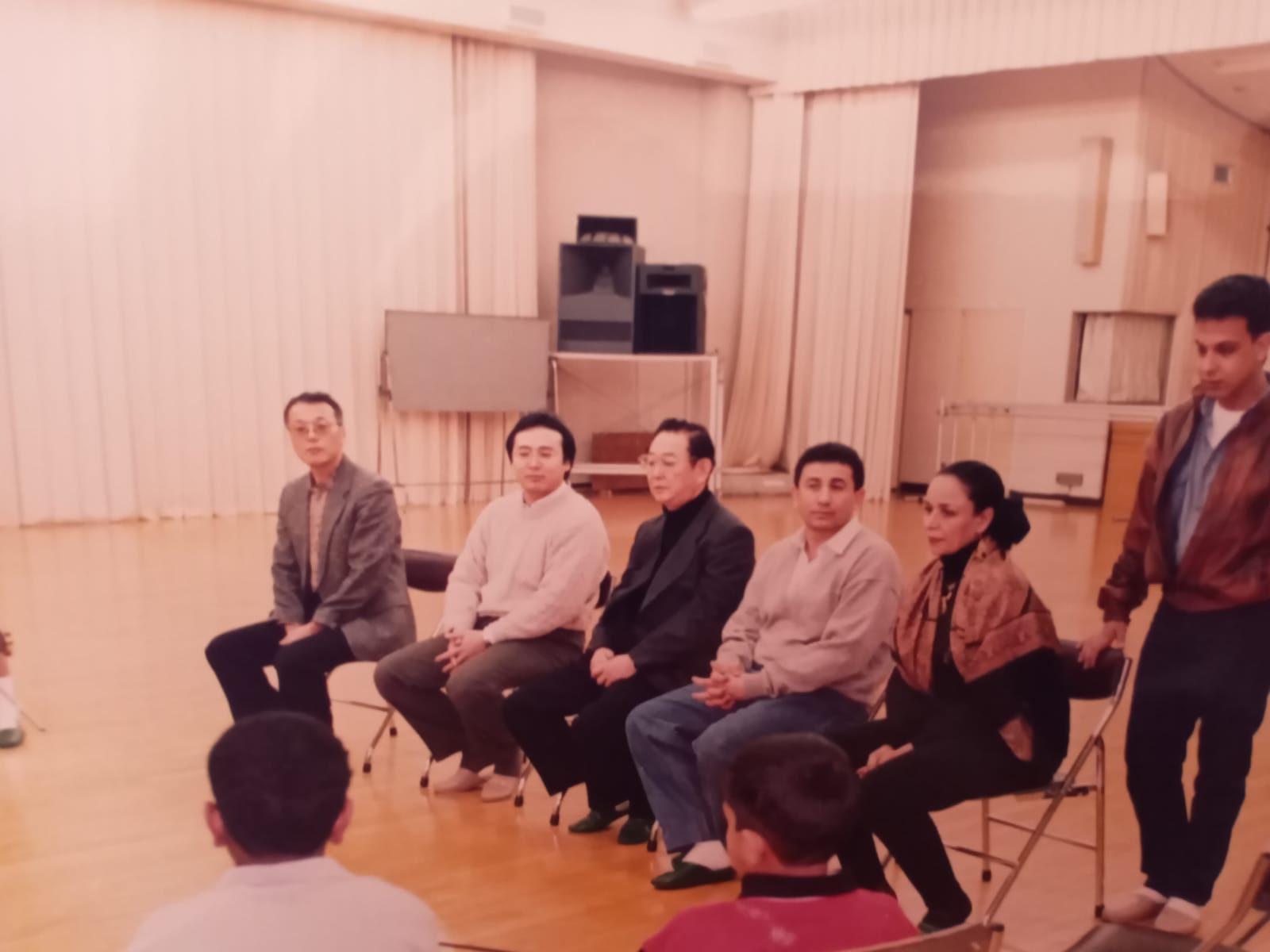 Right to left : Walid San (interpreter) , Eglal Galal (director of the Talent Development Center, Cairo Opera House) , Osman El Mahdy, Kobayashi Sensei, Masaru Hayashida (pianist) , and the assistant of Kobayashi Sensei.